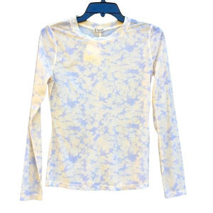 Free People Floral Long Sleeve Slim Fit Top Women’s XS